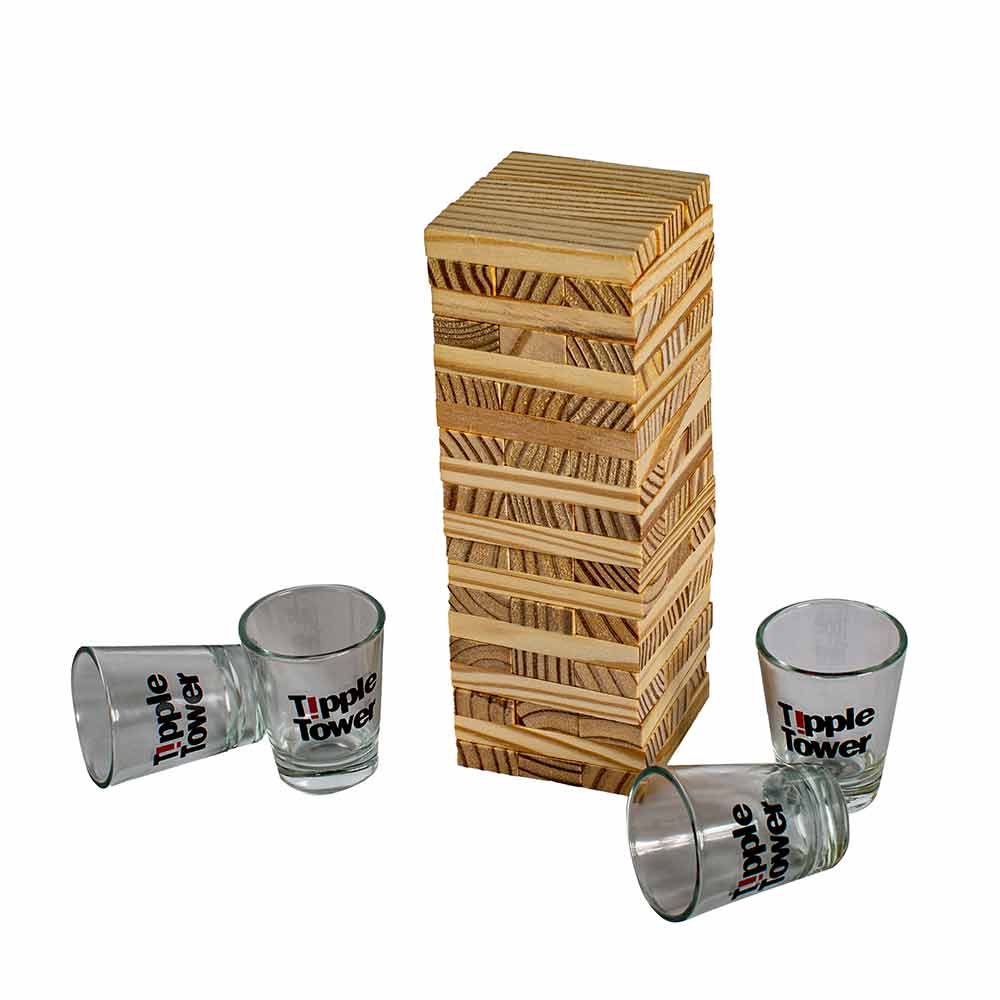 Novelty Drinking Game - Tipple Tower - Great Gift for Father's Days and