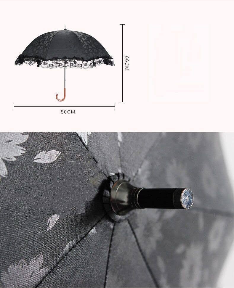 Small umbrella with lace details