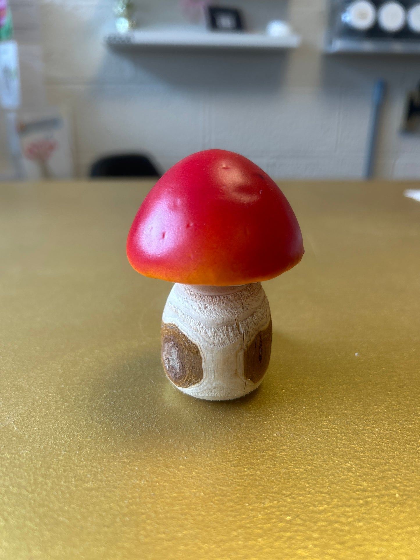 Wooden Mushroom Decor