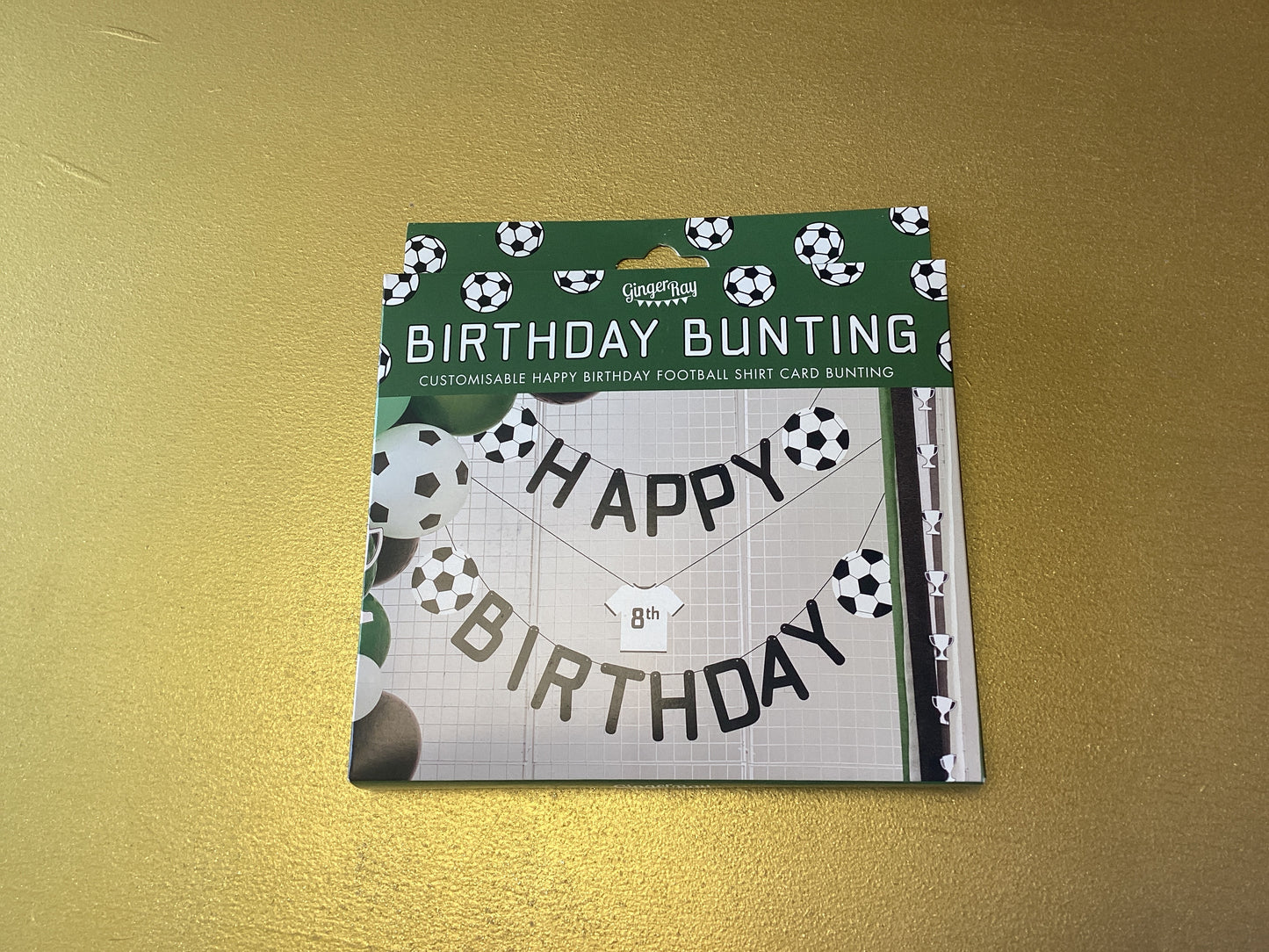 Customisable Happy Birthday Football Shirt card Bunting
