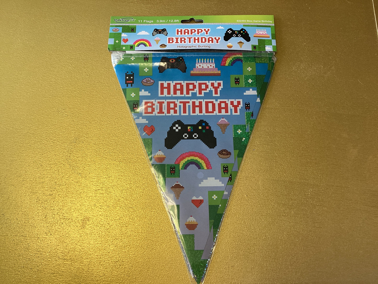 Holographic gaming ‘Happy Birthday’ bunting