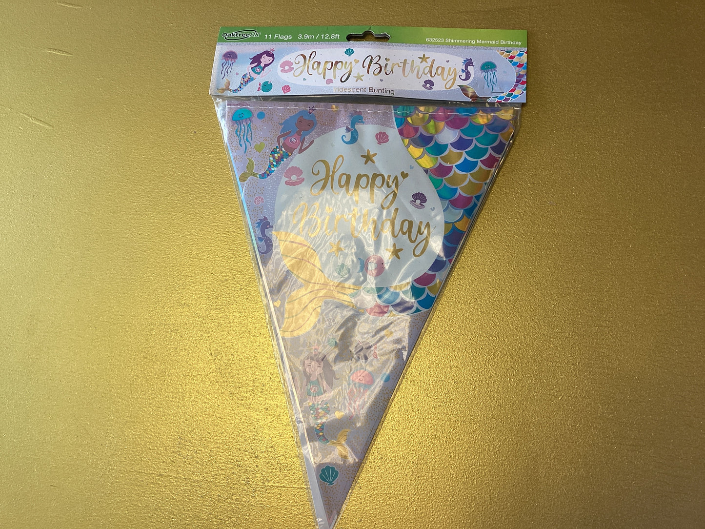 Shimmering Mermaid Happy Birthday Bunting