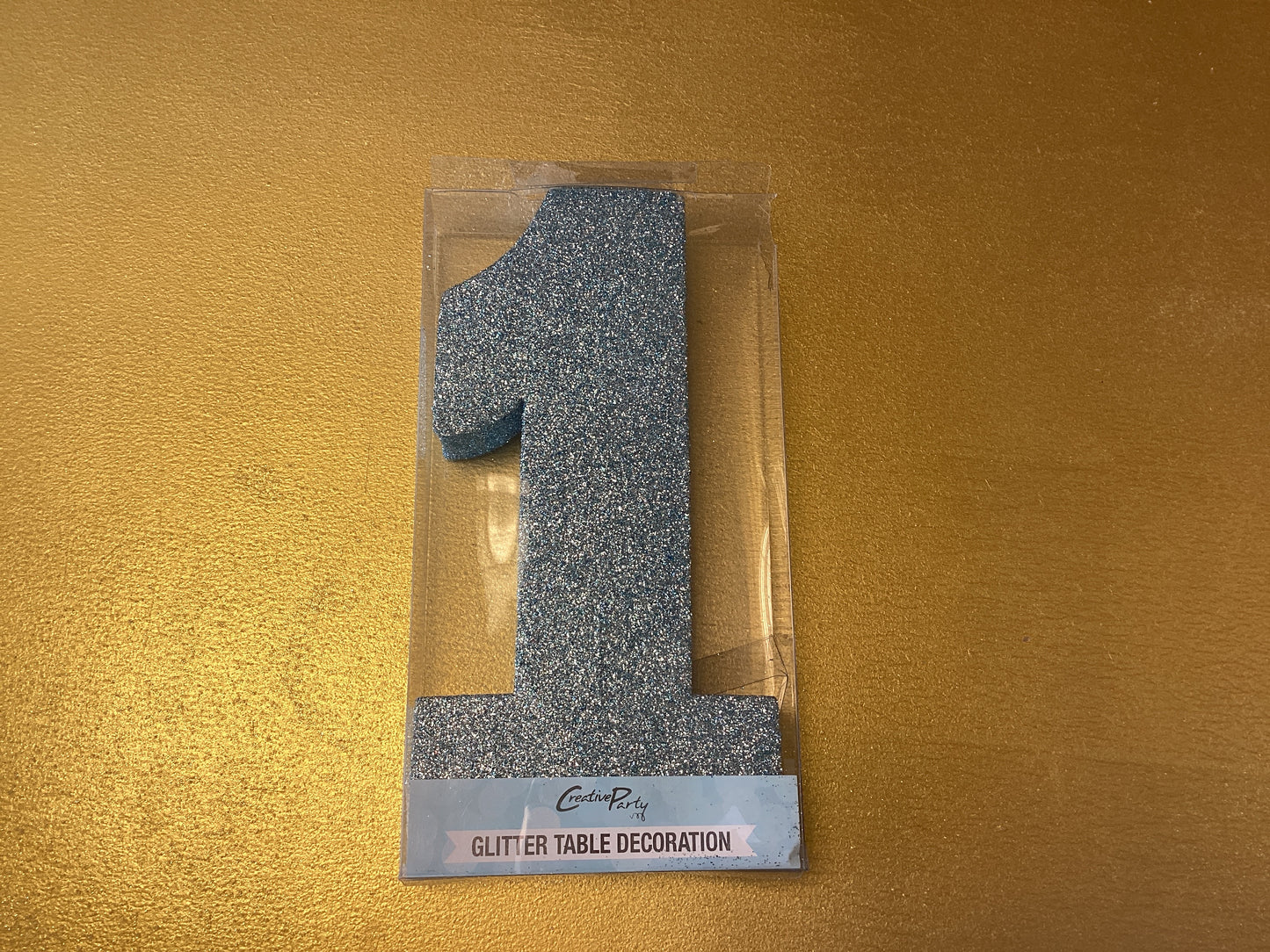 Glitter table decoration (1) blue