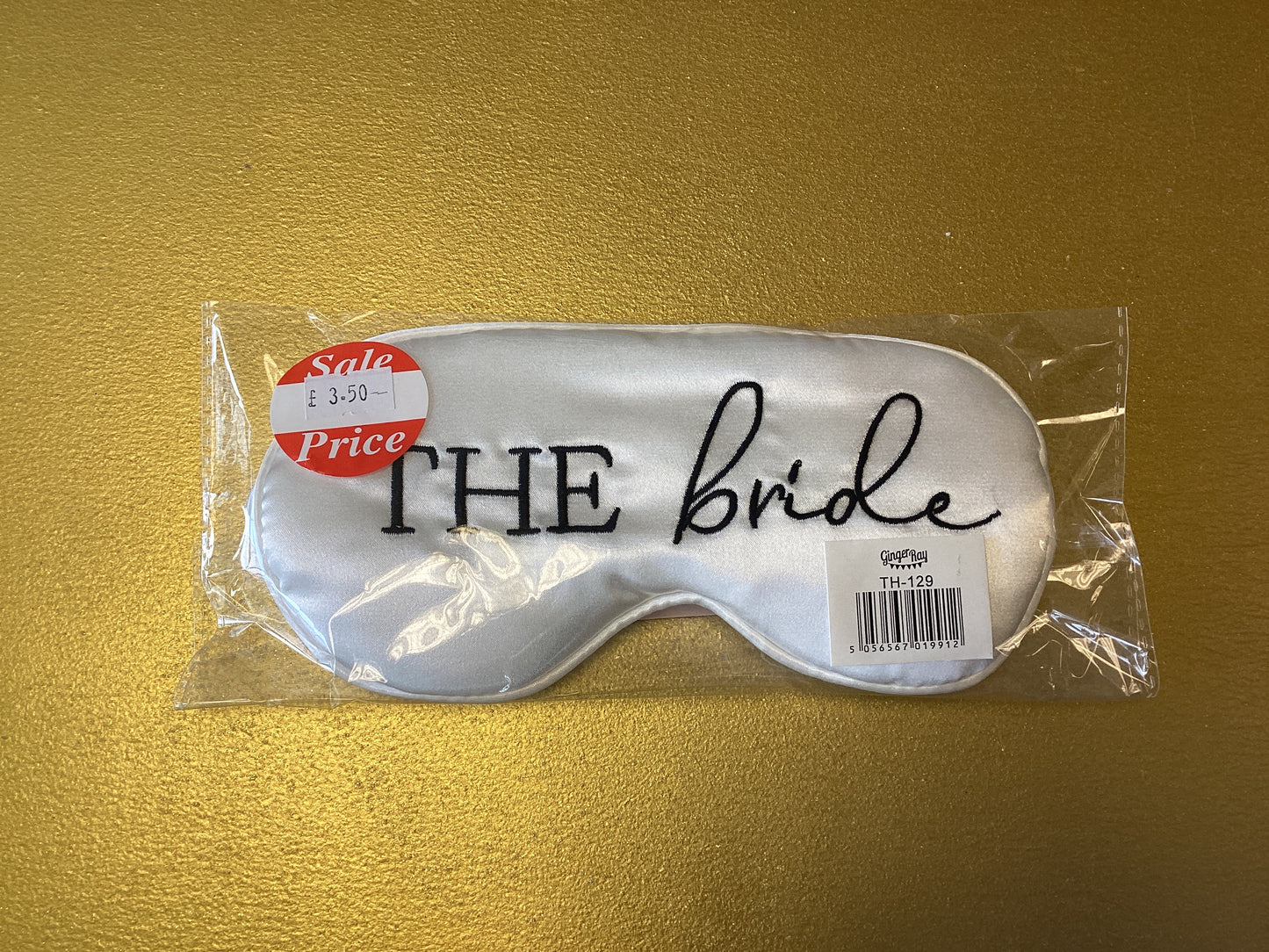 ‘The Bride’ White Satin Eye Mask
