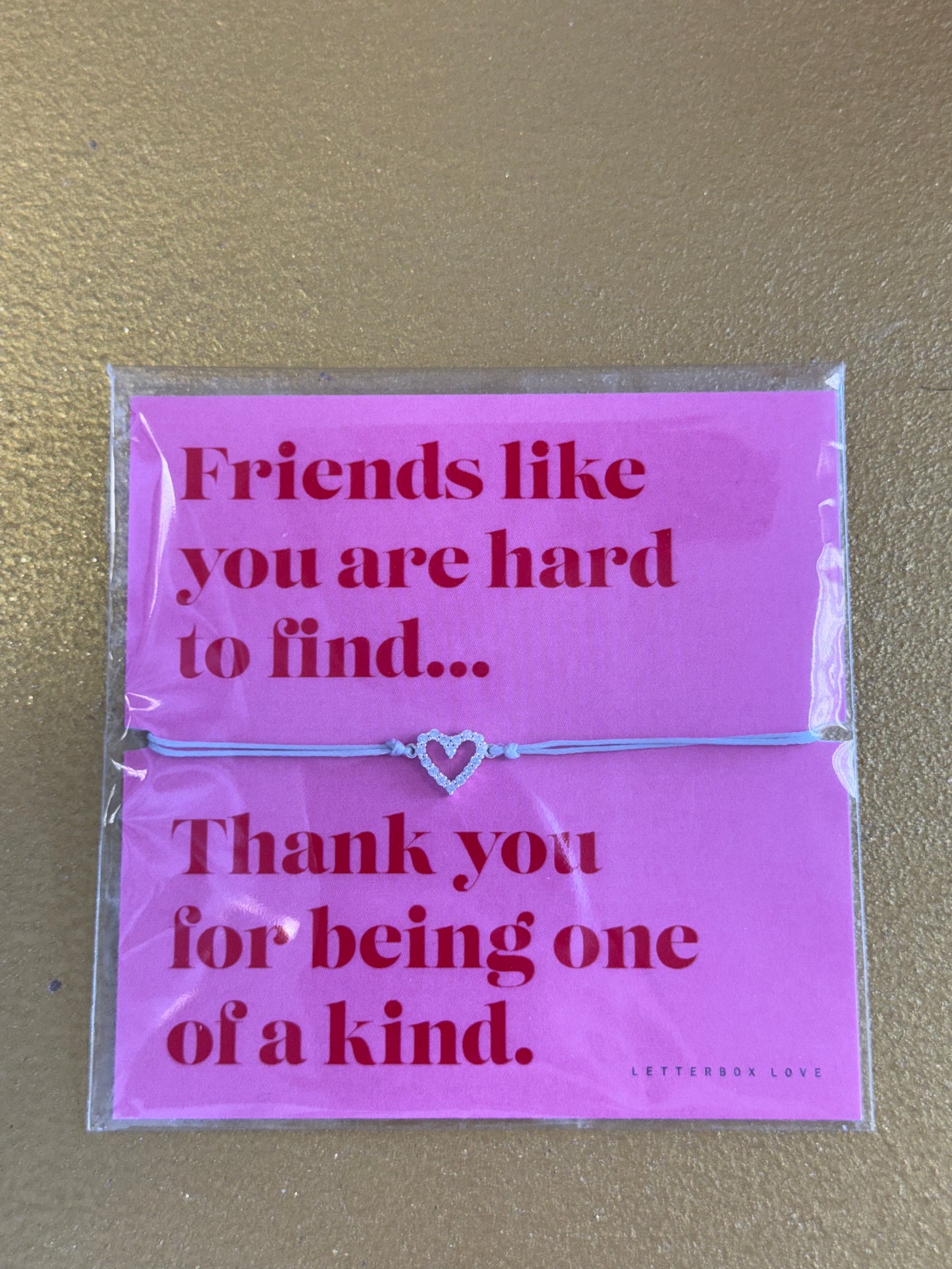 ‘Friends like you’ heart bracelet