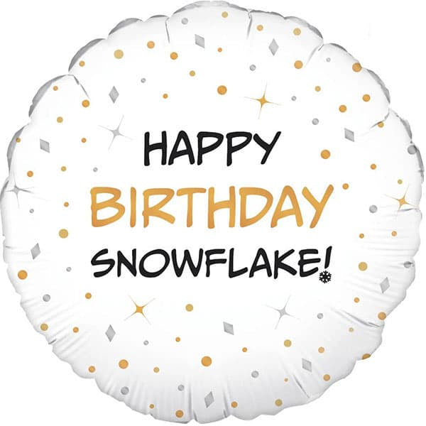 Happy Birthday Snowflake! Foil balloon