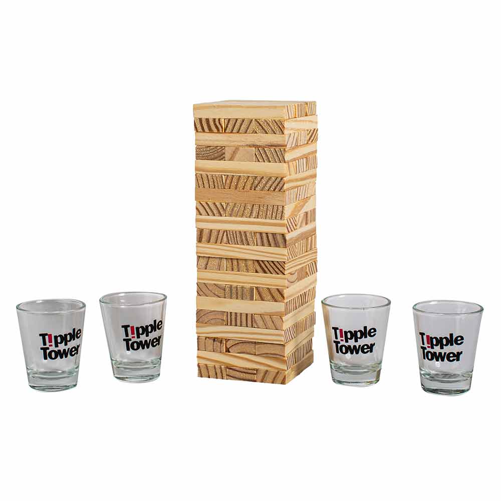 Novelty Drinking Game - Tipple Tower - Great Gift for Father's Days and