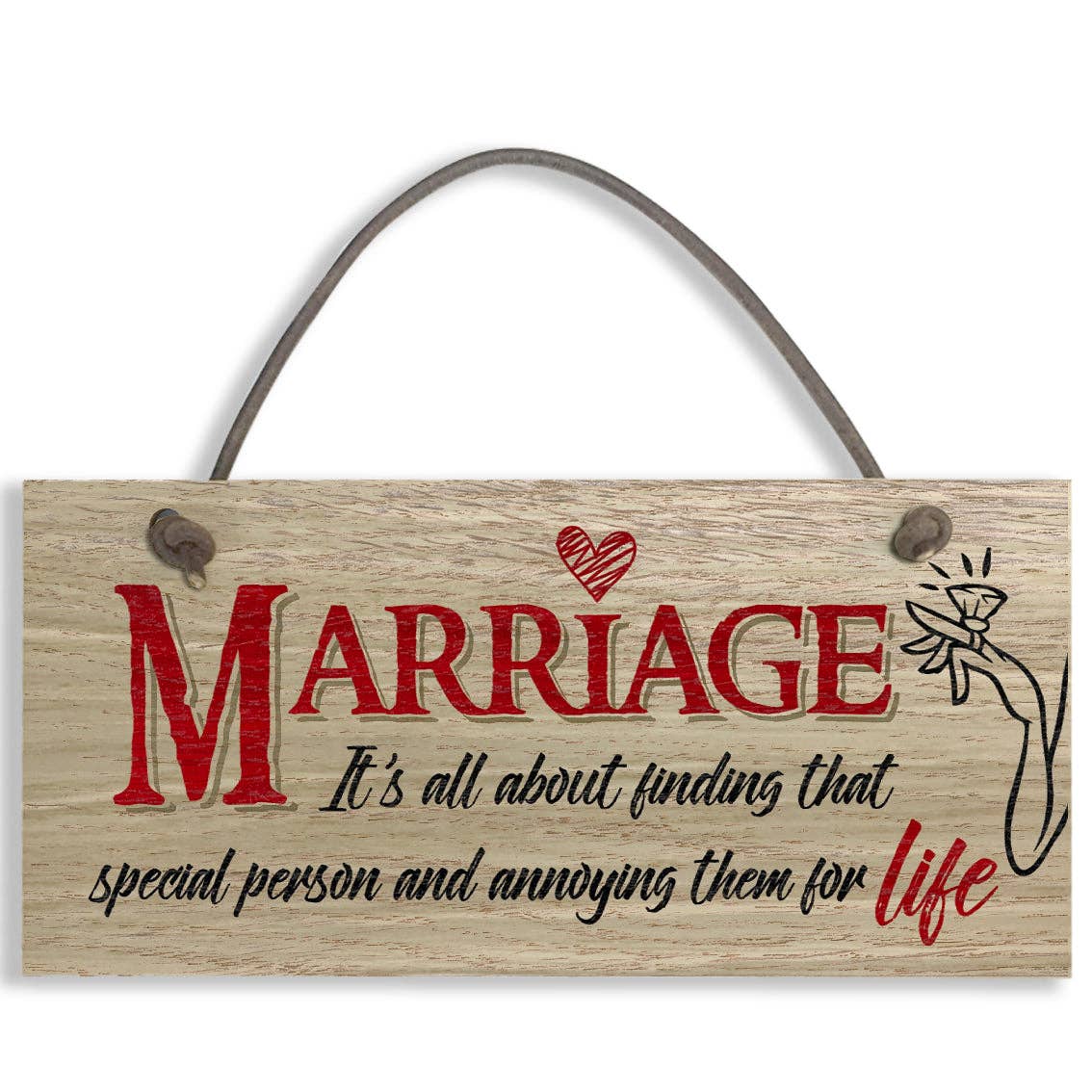 Marriage hanging sign