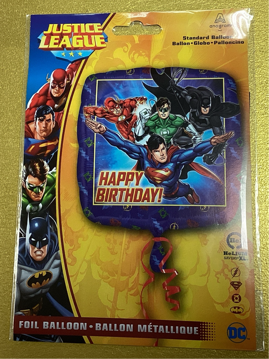 Justice league birthday foil balloon