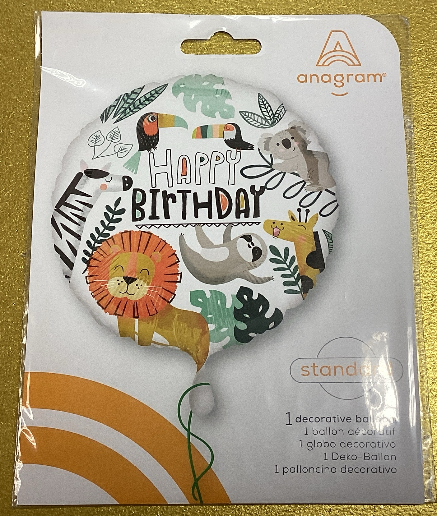 Animal Happy Birthday foil balloon