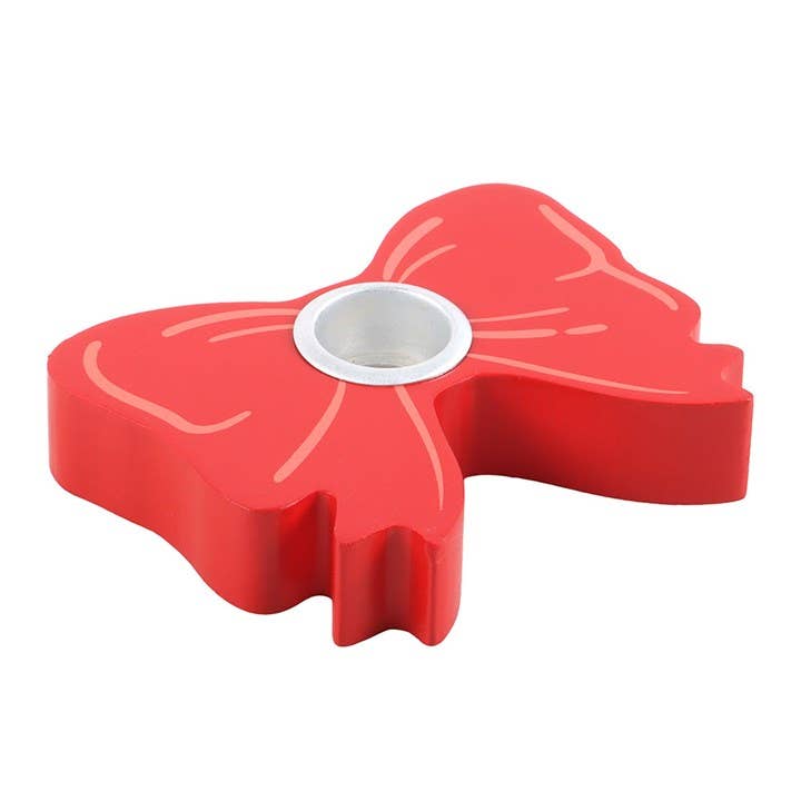 Red Bow Candle Holder Valentine's Day