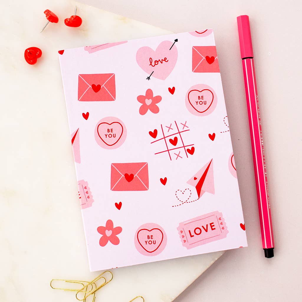 Love Pattern A6 Notebook