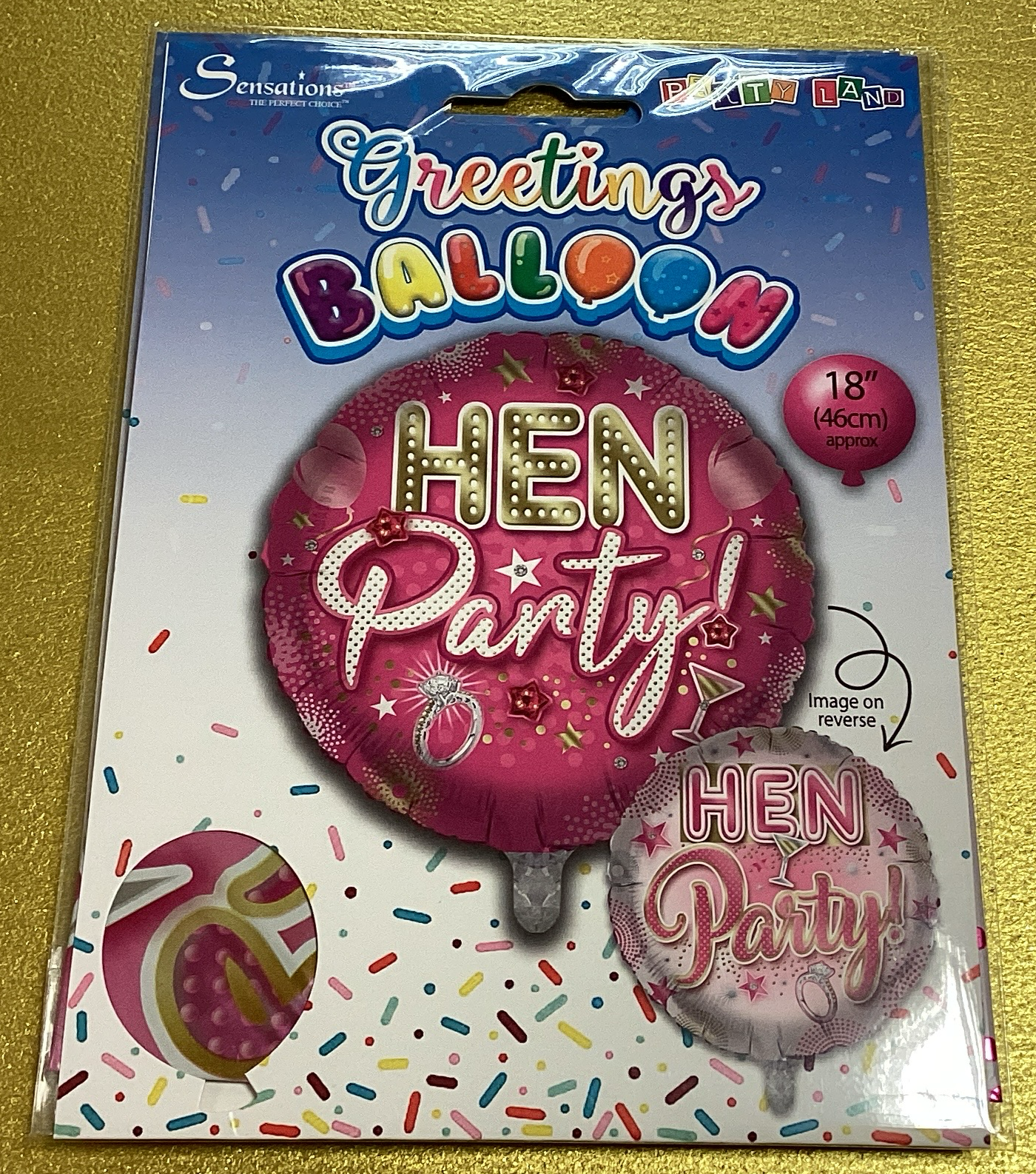 Hen party reverse foil balloon