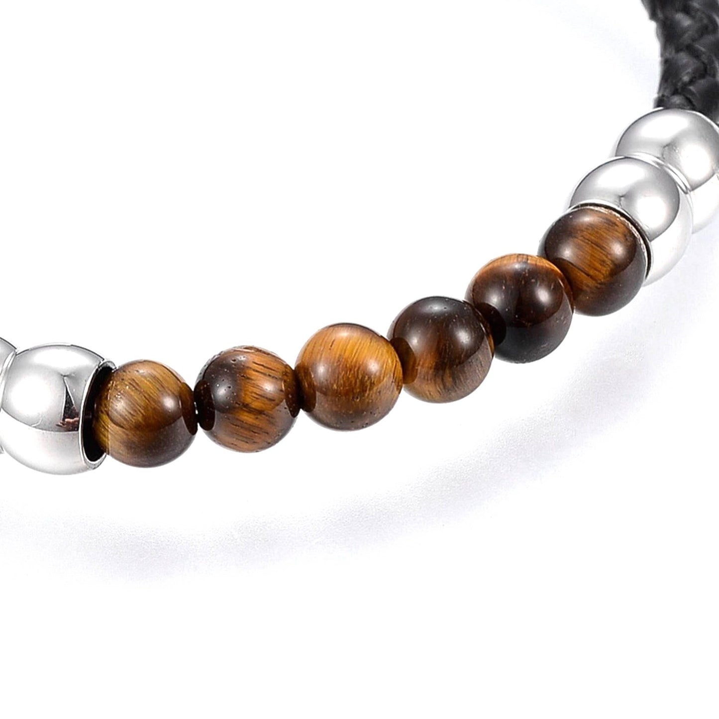 Men's Tigers Eye Leather Bracelet