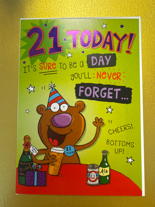 21st birthday card