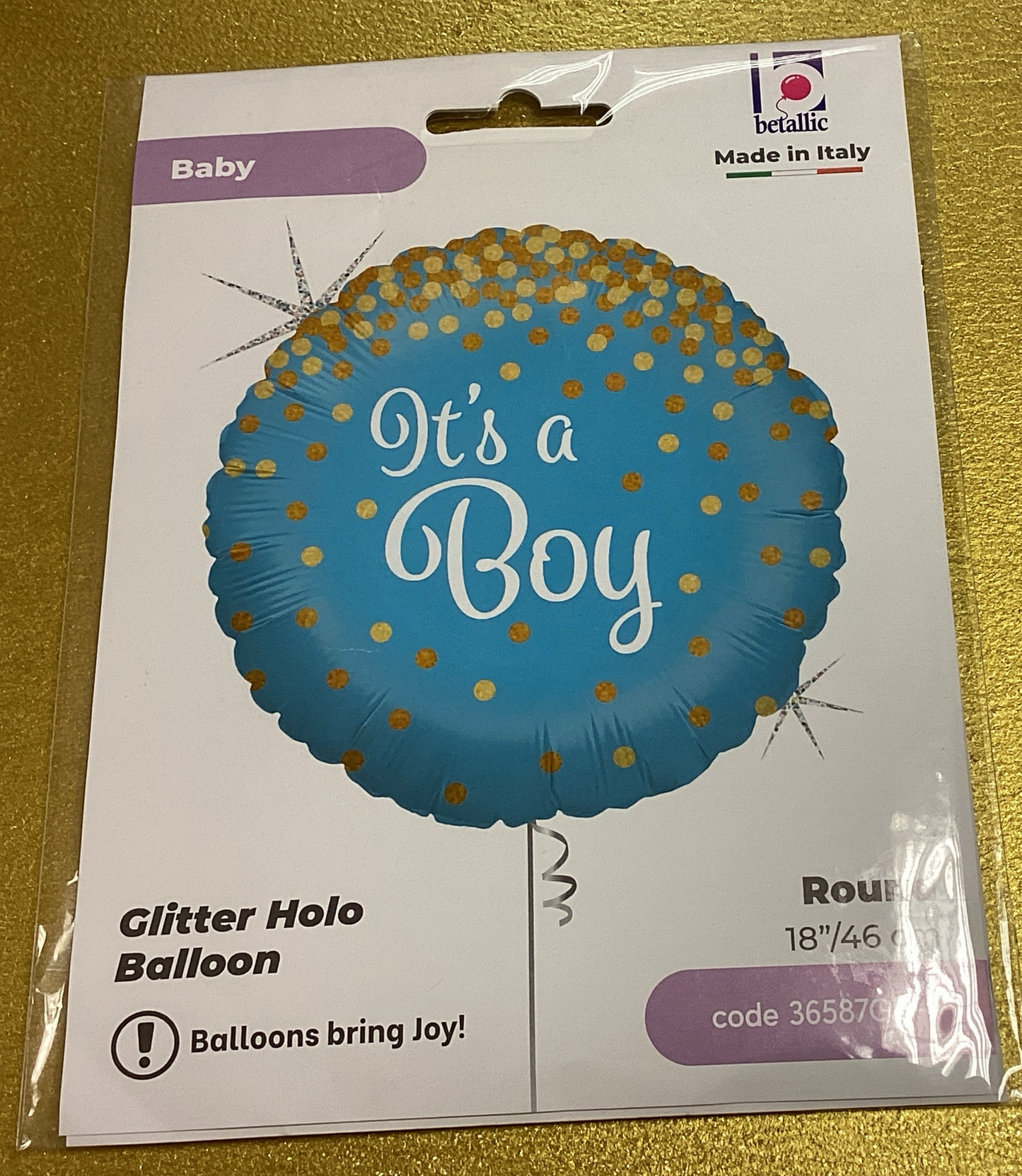 ‘It’s a boy’ foil balloon