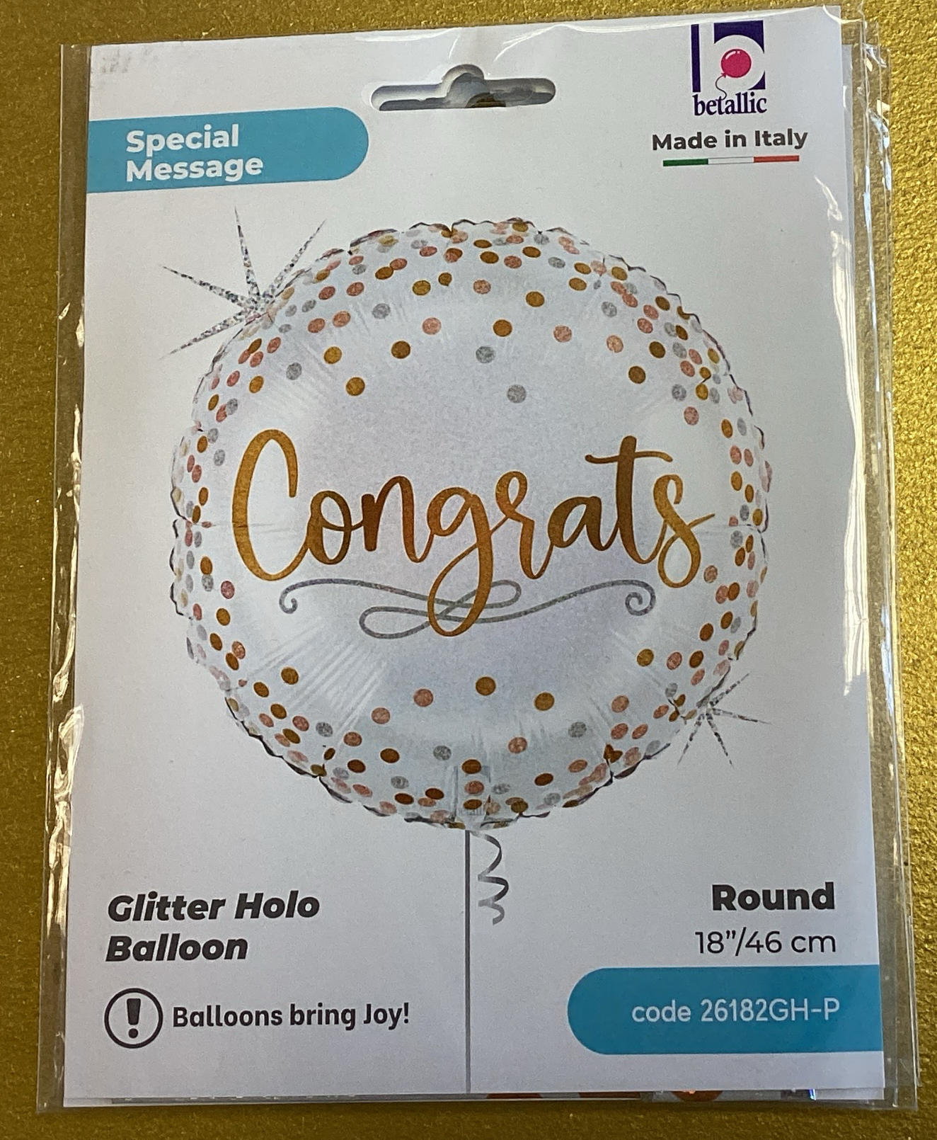 ‘Congrats’ foil balloon