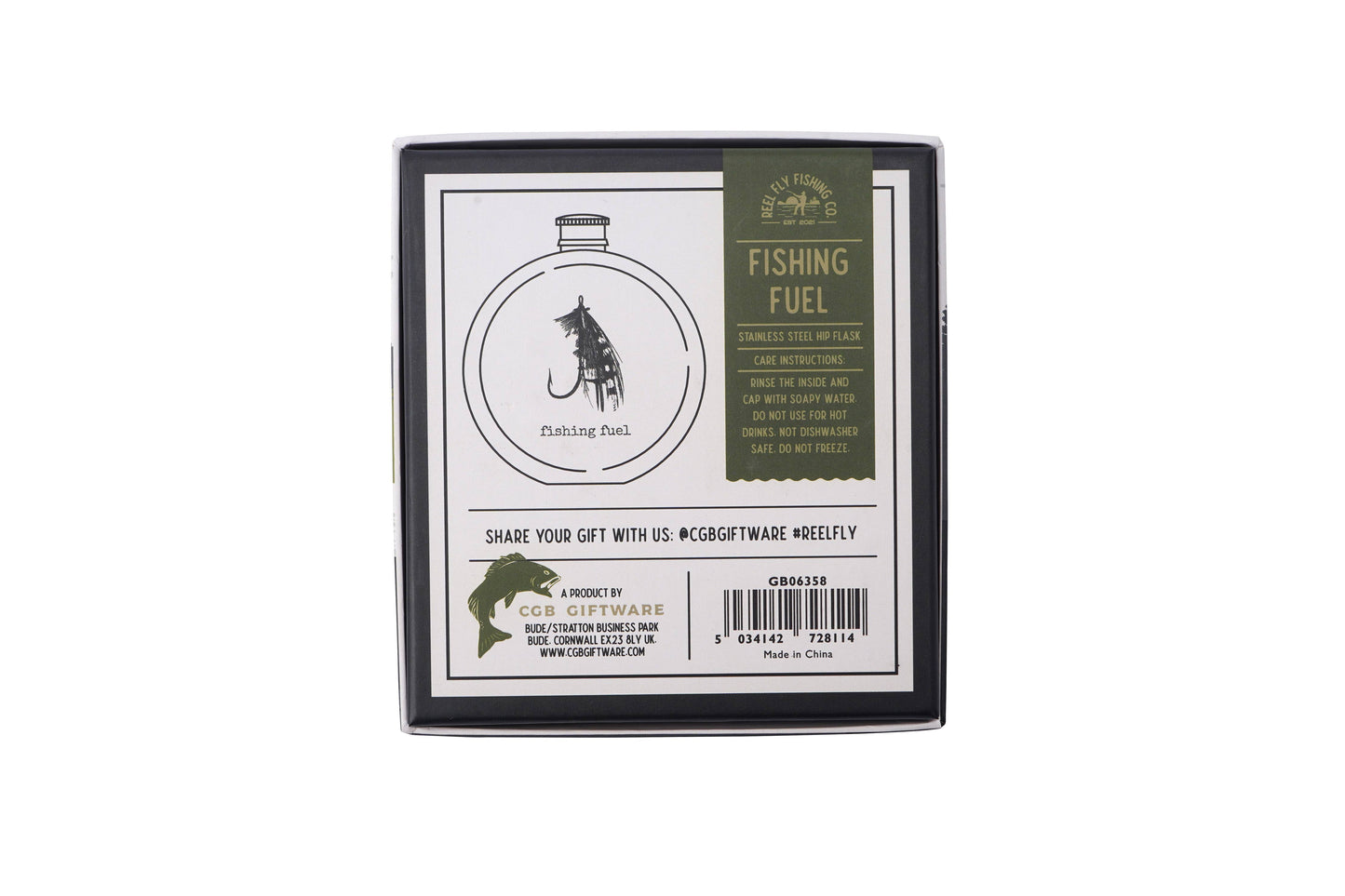 'Fishing Fuel' Hip Flask Reel Fly Fishing Co.