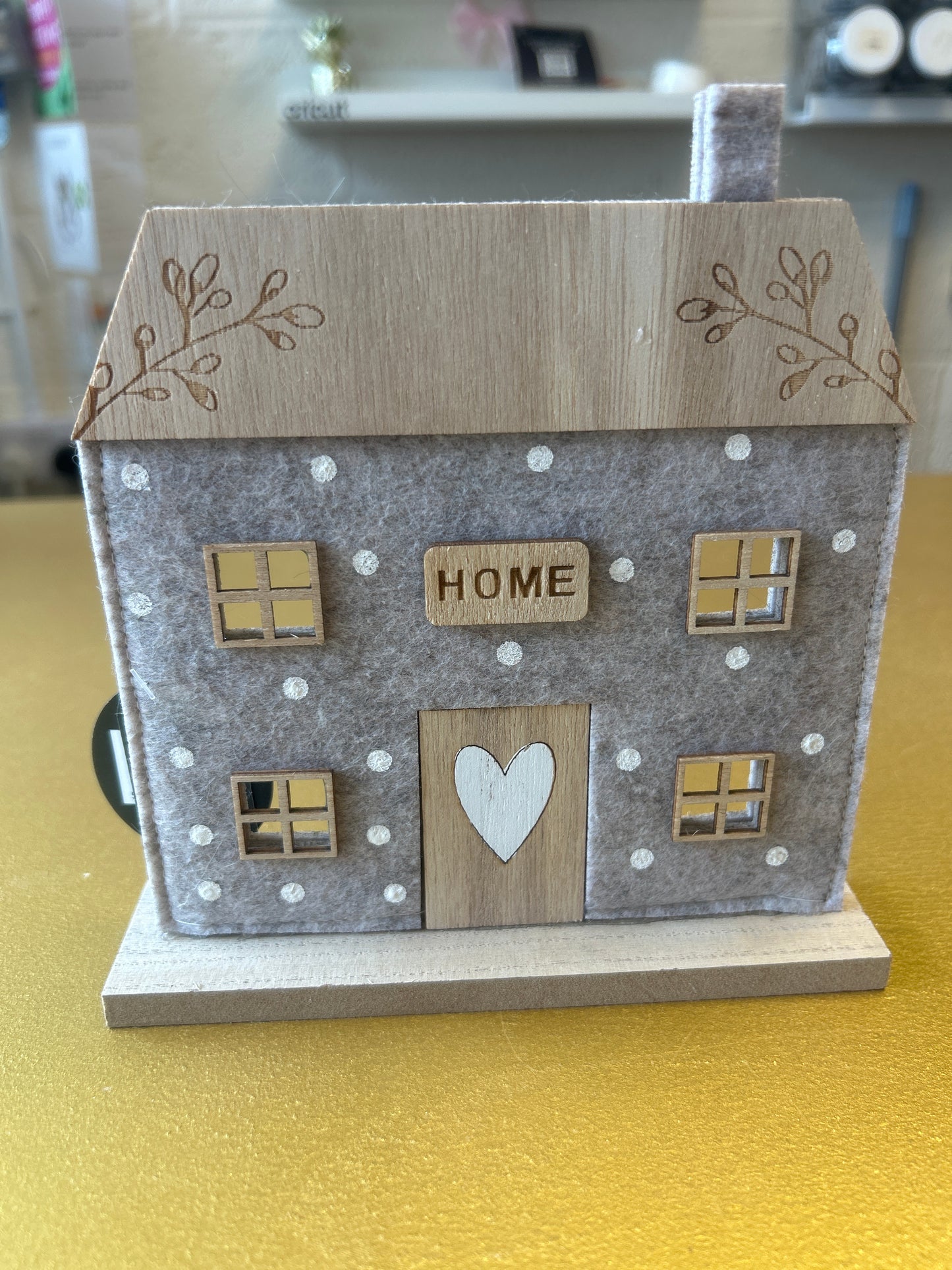 Grey Felt House Deco