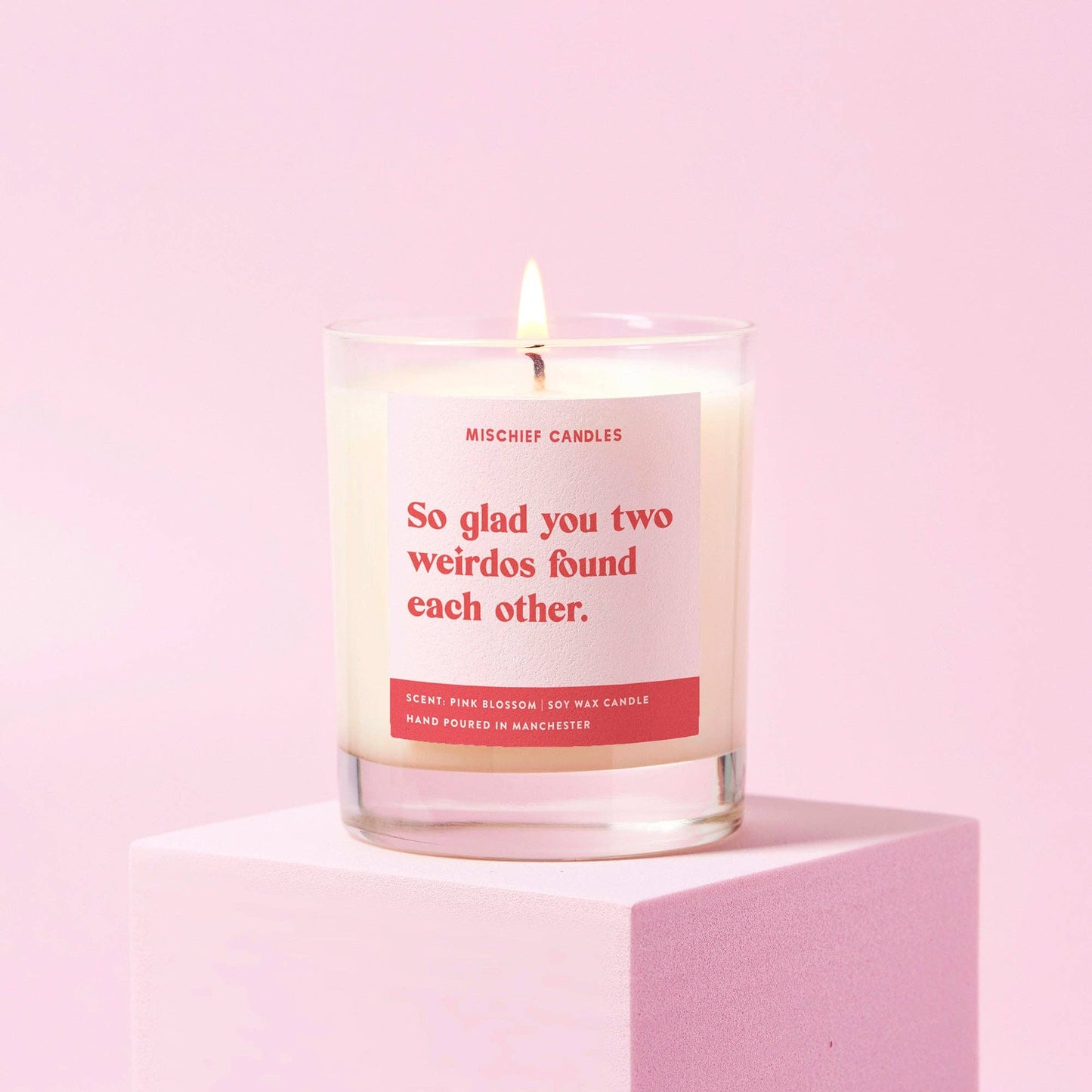 Funny Engagement Gift Candle Two Weirdos Found Each Other