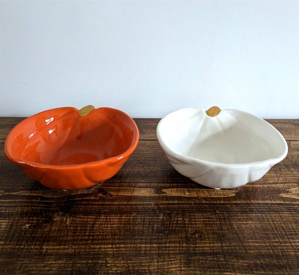 AM60038 - 2asst Ceramic Pumpkin Bowl 13cm