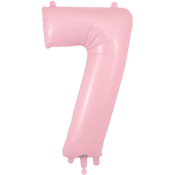 Pale Pink XL number helium balloons