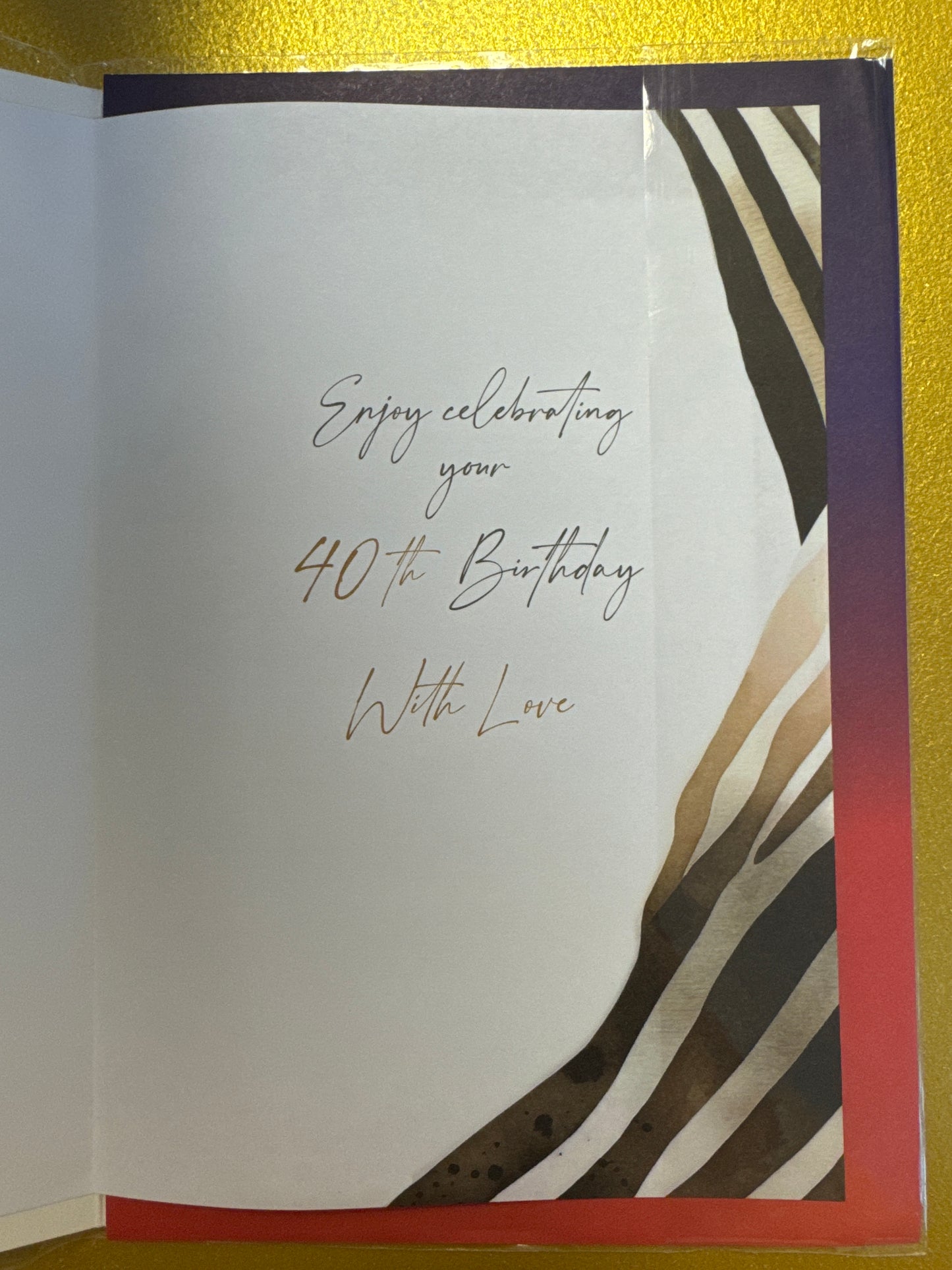 40th birthday card