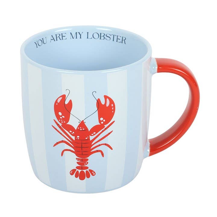 You Are My Lobster Coastal Striped Mug
