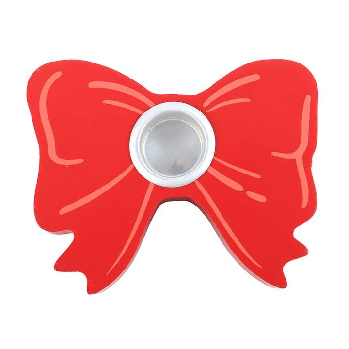 Red Bow Candle Holder Valentine's Day
