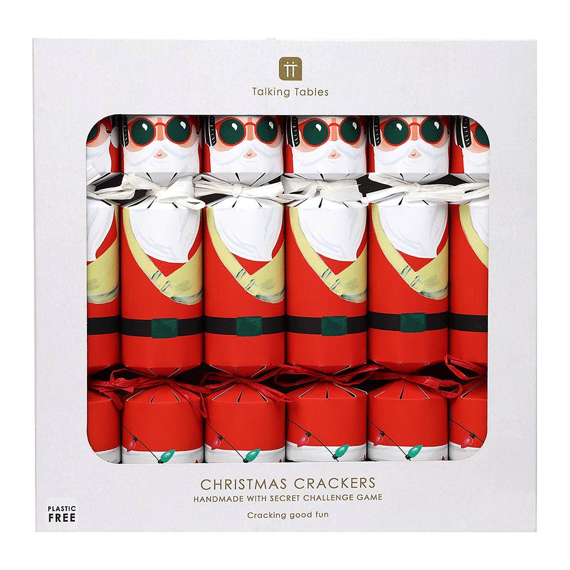 Santa Red Christmas Crackers | 6 Pack | Xmas Crackers |