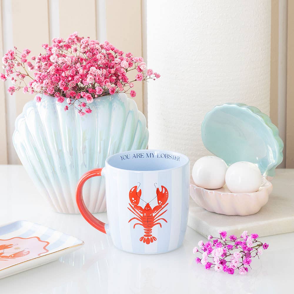 You Are My Lobster Coastal Striped Mug