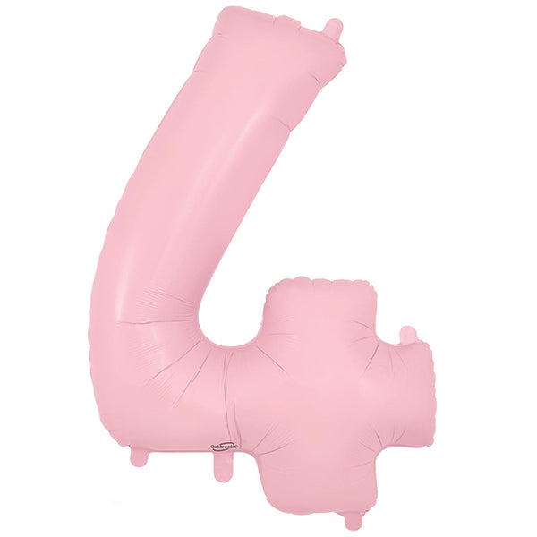 Pale Pink XL number helium balloons