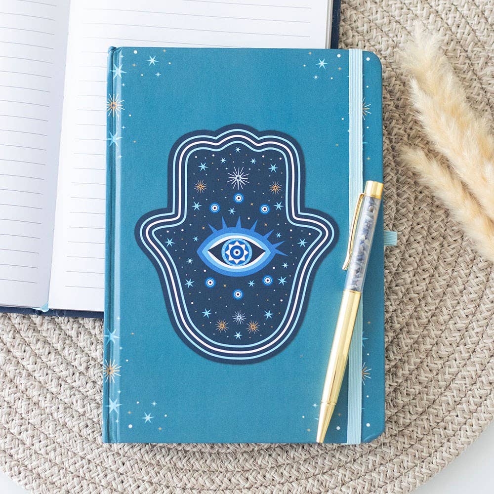 Notebook Hand of Hamsa A5 with Crystal Chip Pen