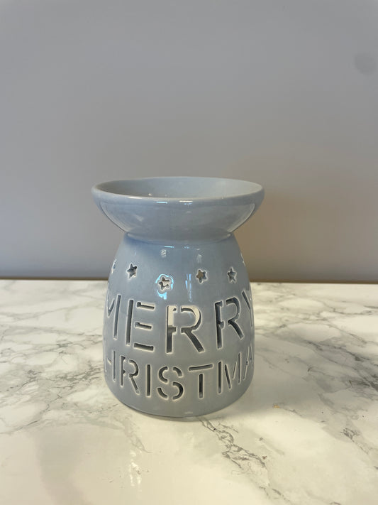 Grey Merry Christmas wax melt warmer