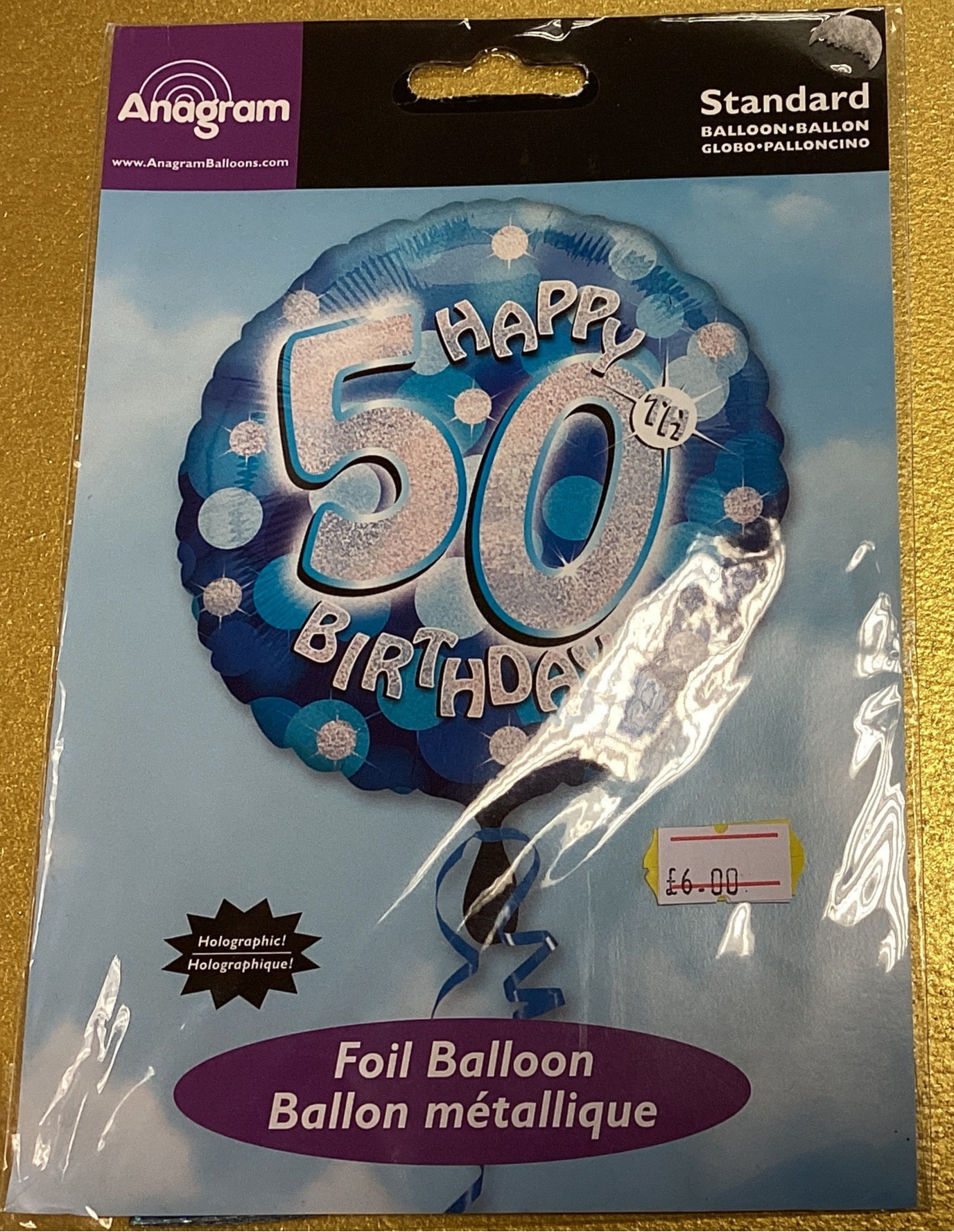 50th birthday foil balloon