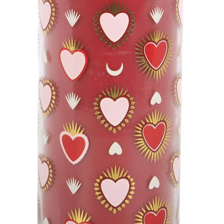 Sacred Heart Tube Candle Black Fig Valentine's Day