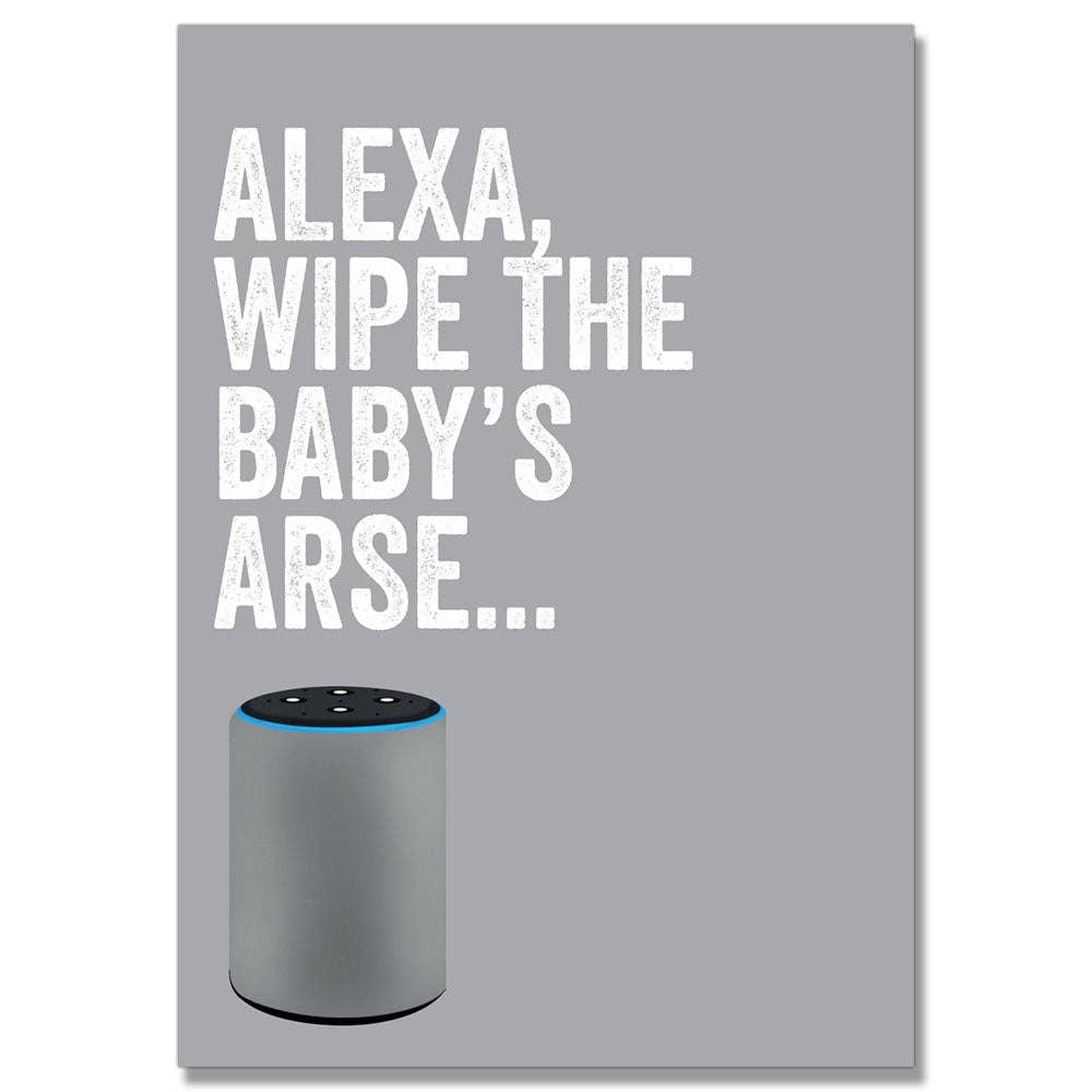 Alexa Wipe Baby'S Arse Card