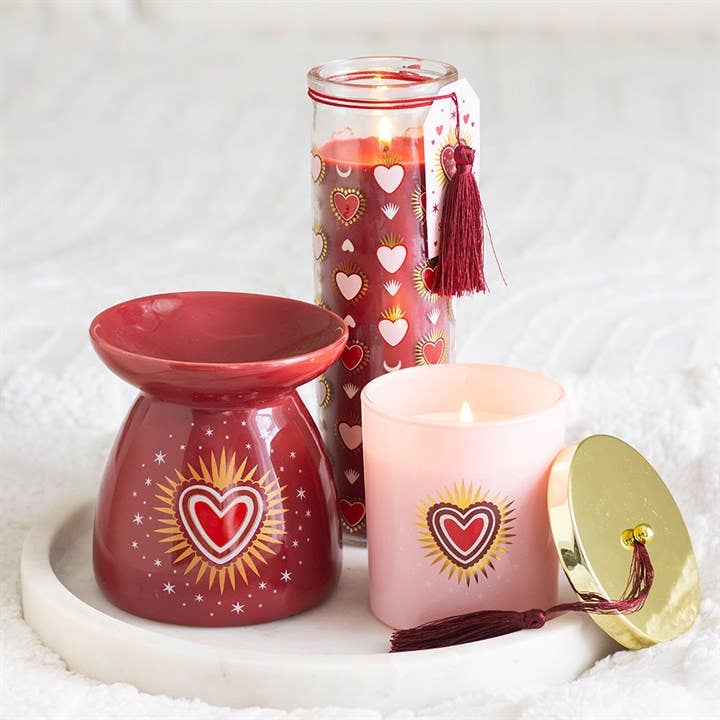 Sacred Heart Tube Candle Black Fig Valentine's Day