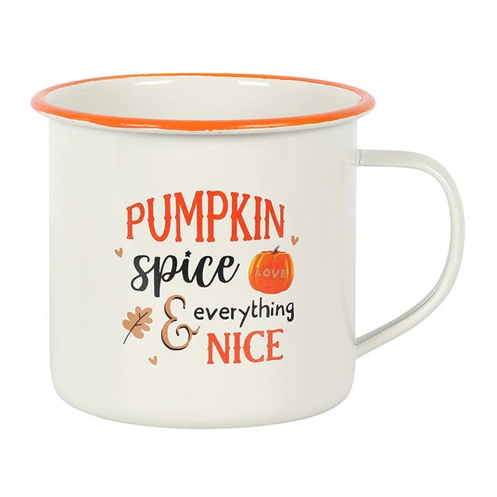 Pumpkin Spice Autumn Fall Enamel Mug