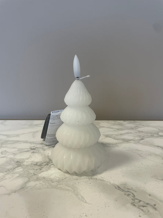 mini wax fake tree candle