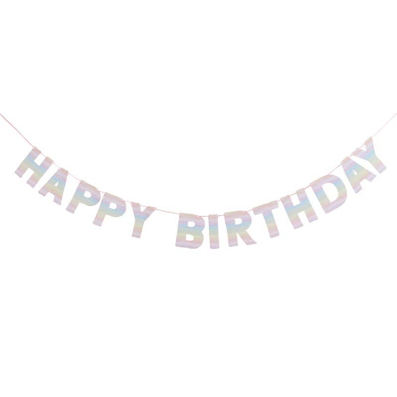 Eco Rainbow Happy Birthday Banner 2M