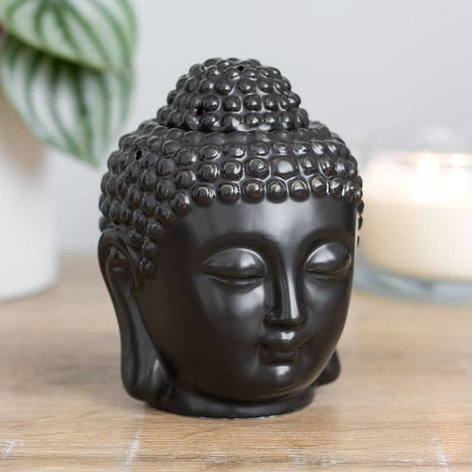 Black Buddha Head Oil Burner and Wax Warmer