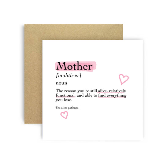 Mother Definition Mother's Day Card