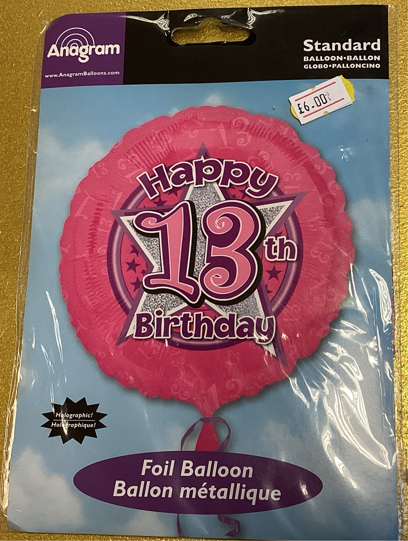 13th birthday balloon