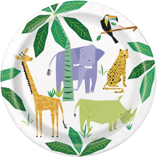 9” animal safari dinner plate