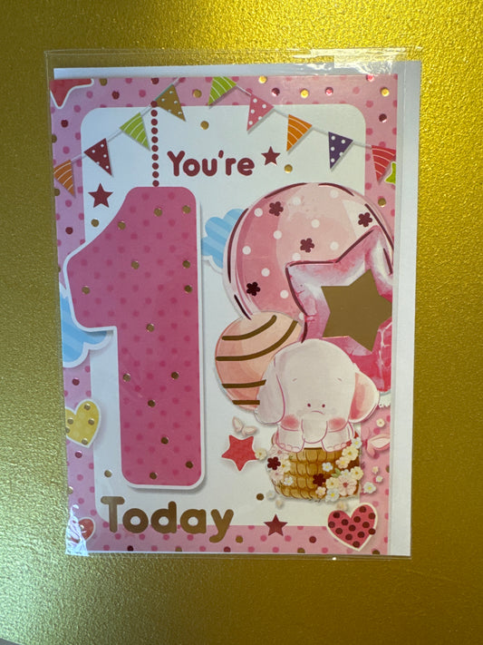 1st birthday card