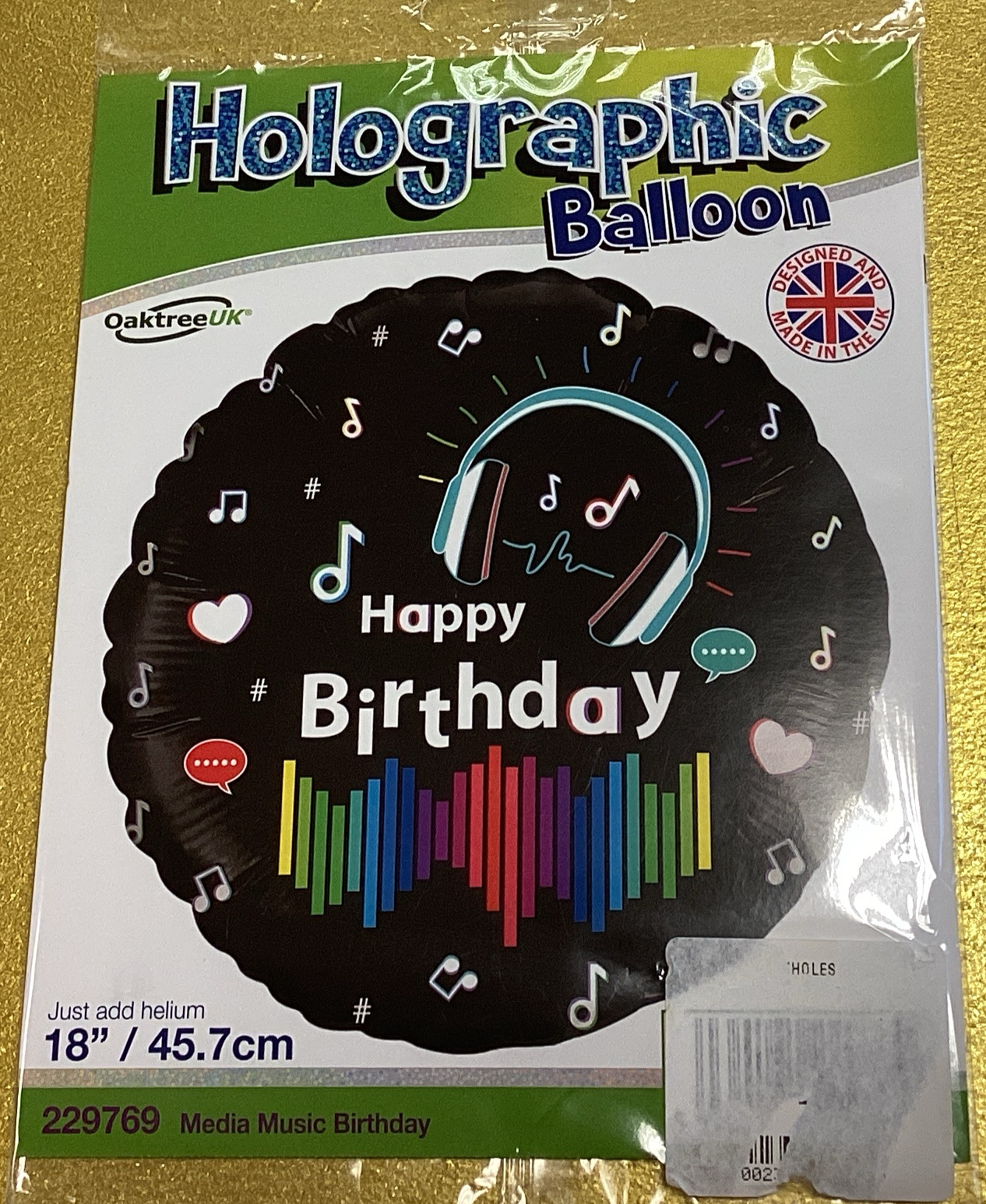 Music birthday foil balloon