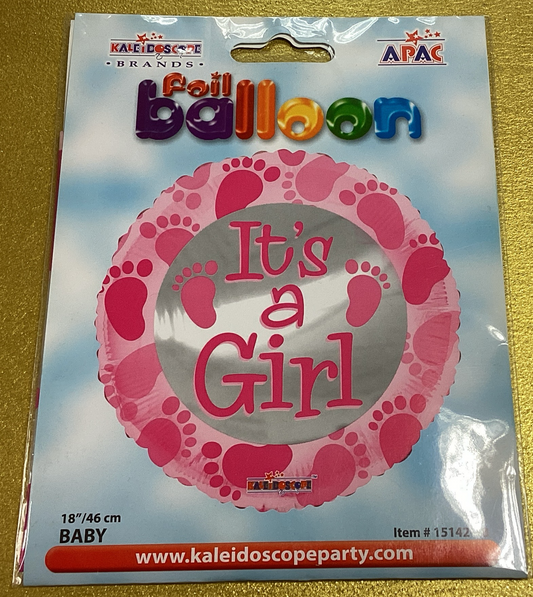 ‘It’s a Girl’ foil balloon