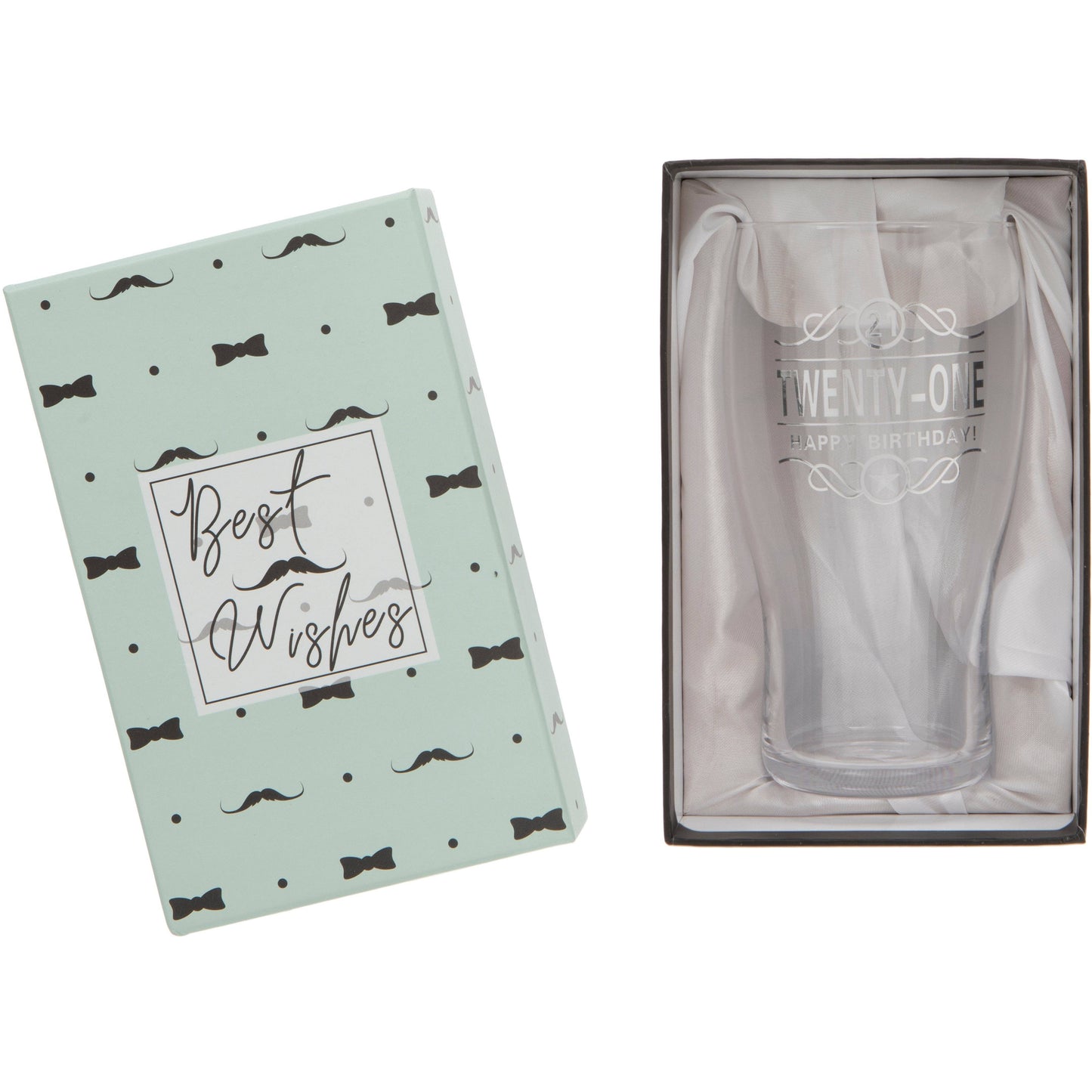 21st Birthday Beer Pint Glass, 570ml, Gift Boxed