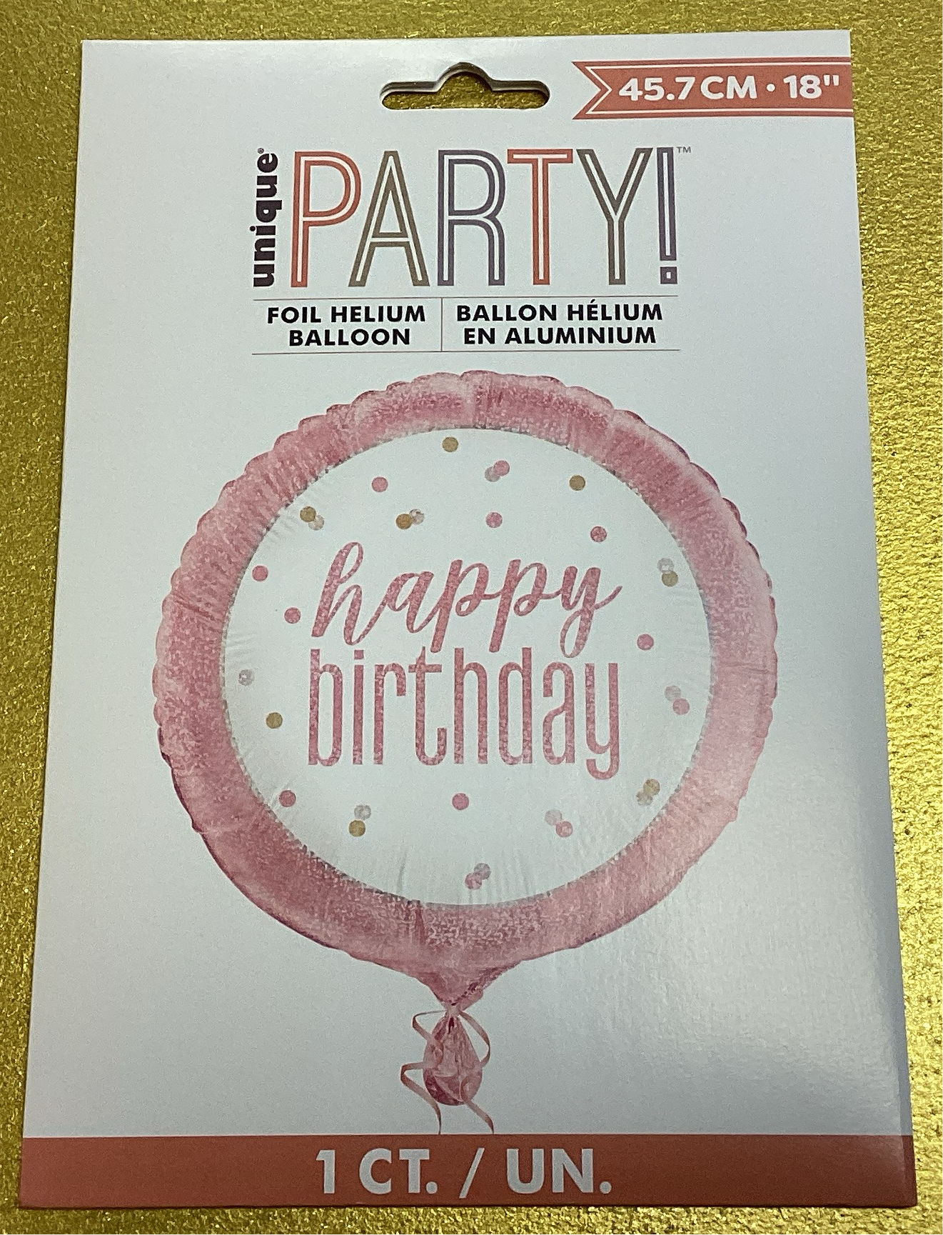 Pink Happy birthday foil balloon